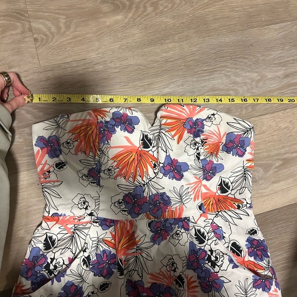 Y2K/2000s Strapless Floral Mini Dress – Size M - Picture 3 of 6